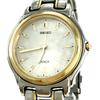 SEIKO DOLCE 8J41-6020 Quartz QZ C.1994 480061 Champagne Gold Silver Dial Men’s Wristwatch Water Resistance 10 ATM 10 BAR 100M 3-Hand New Battery