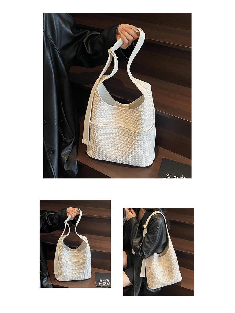 2025 Retro Jednokolorowa Torba na Ramię z Miękkiej Skóry o Dużej Pojemności