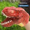 Dinozor El Kuklası Eldivenleri: Yumuşak Kauçuk Triceratops & T-Rex Hayvan Modeli Oyuncak Çocuklar için