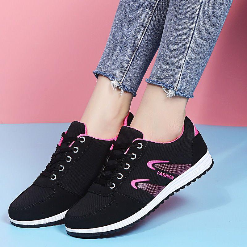 

Черные парусиновые туфли для женщин, повседневные, модные, нескользящие, одинарные туфли 40