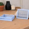 Container with Lid, Blue, Openwork Organizer for Small Items for the Home