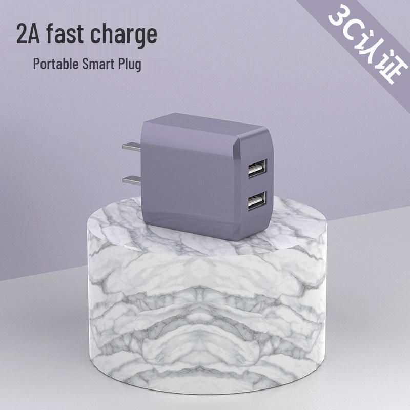 Macaron Color Dual-Port USB Charger 2A for Apple & Android
