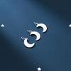 Hot Sales 925 Sterling Plain Silver Bulk Diy Moon Charms for Jewelry Necklace Making  Pendant