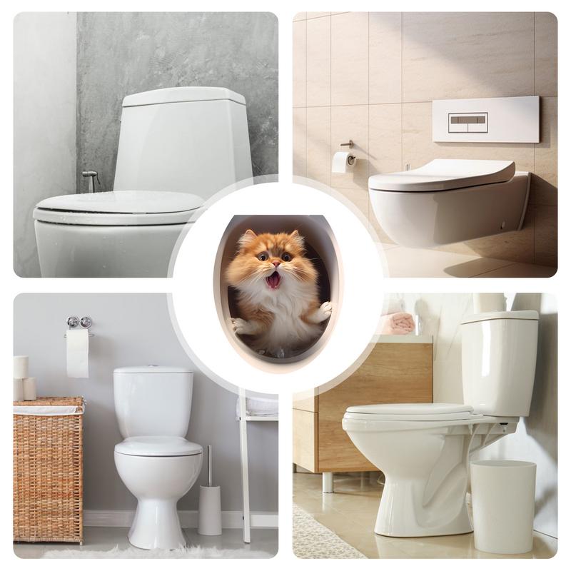 Toilet Seat 3D Decals Animal Decals Toilet Seat Cover Stickers Room Ornaments 3D Stickers For Kitchen Living Room Bedroom Nurser