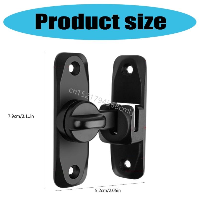 Barn Door Lock 90/180 Degree Sliding Door Locks Zinc Alloy Safety Door Lock 6XDE