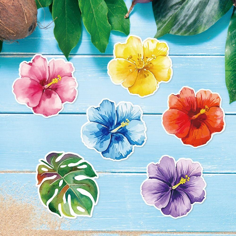Hawaiian Disposable Paper Placemats Disposable Flower Shaped Tablemat  Wedding Table Setting