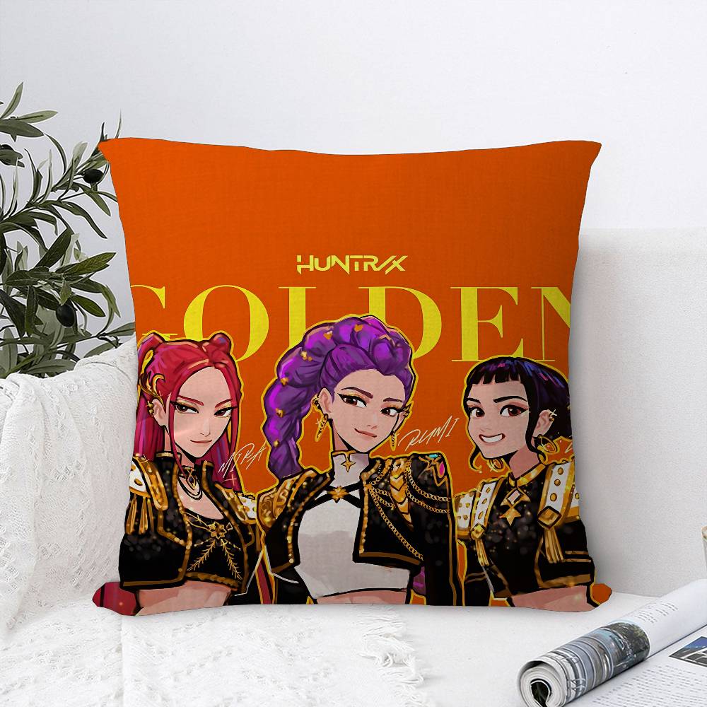 Kpop DDemon HHunters Pillowcase toon Gift Cushion Cover Bedroom Home Sofa Chair Seat Decor pillow case