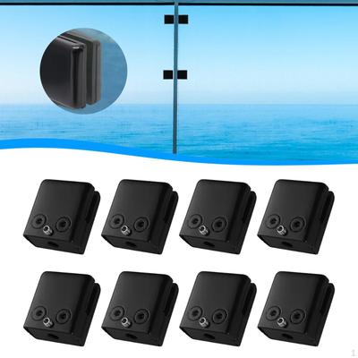 8 Stuks Glas Klem Beugel Verstelbaar 8-10mm Platte Clips Kit Balustrade Clip Houder voor Trappen