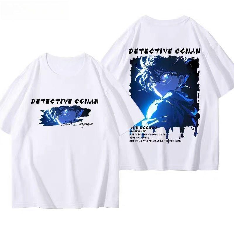 Japanese Anime Detective Conan Short-sleeved T-shirt Men's Loose Short-sleeved Top Summer Clothing Men's and Women's Popular