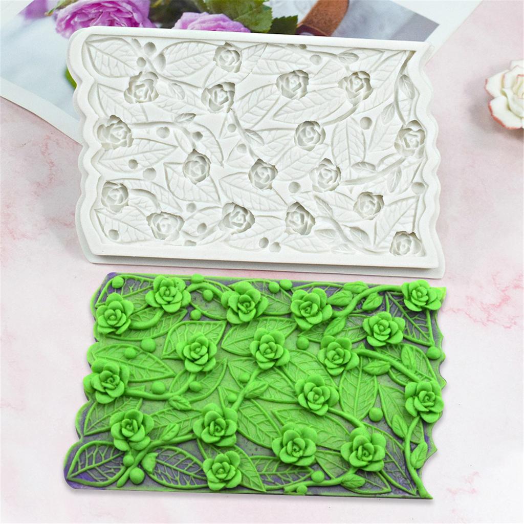 Flower Leaf Pattern Silicone Mold Kitchen Baking Tools DIIY Fondant Cake Mold for Cake Decorating Easy To Demold