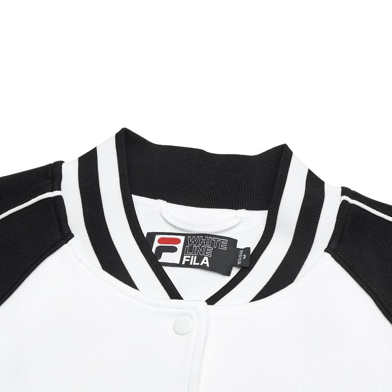 New FILA Baseball Jacket Women's Standard White F11W449504FWT