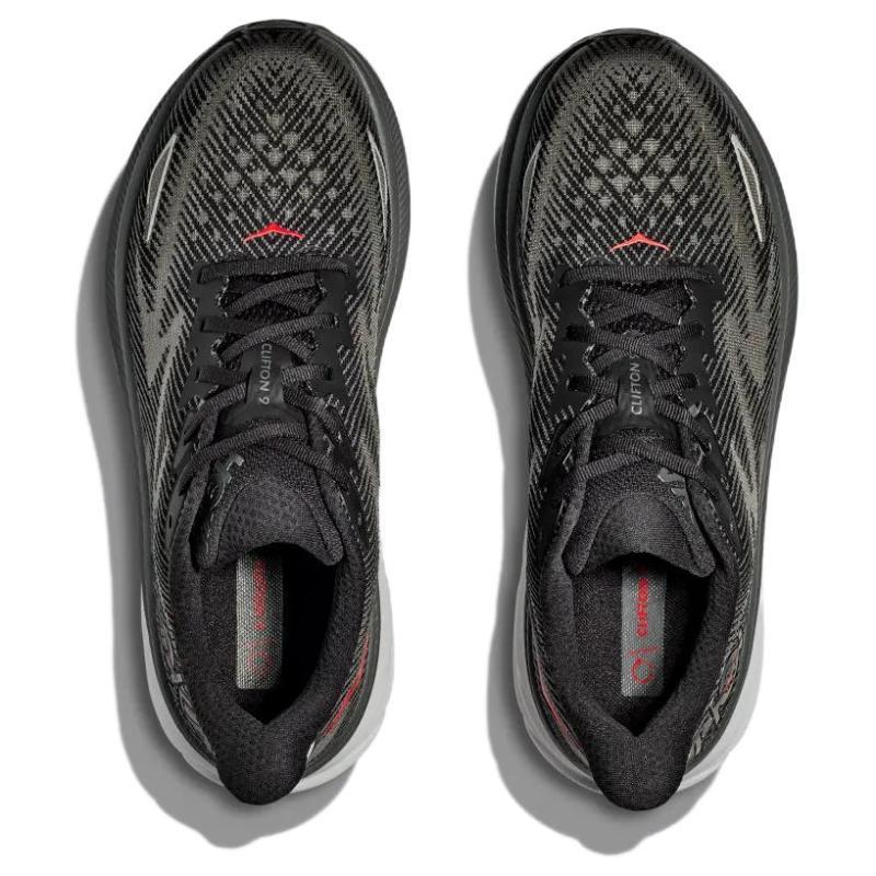 HOKA ONE ONE Clifton 9 Black Outer Orbit Sneakers 1127895-BCKT