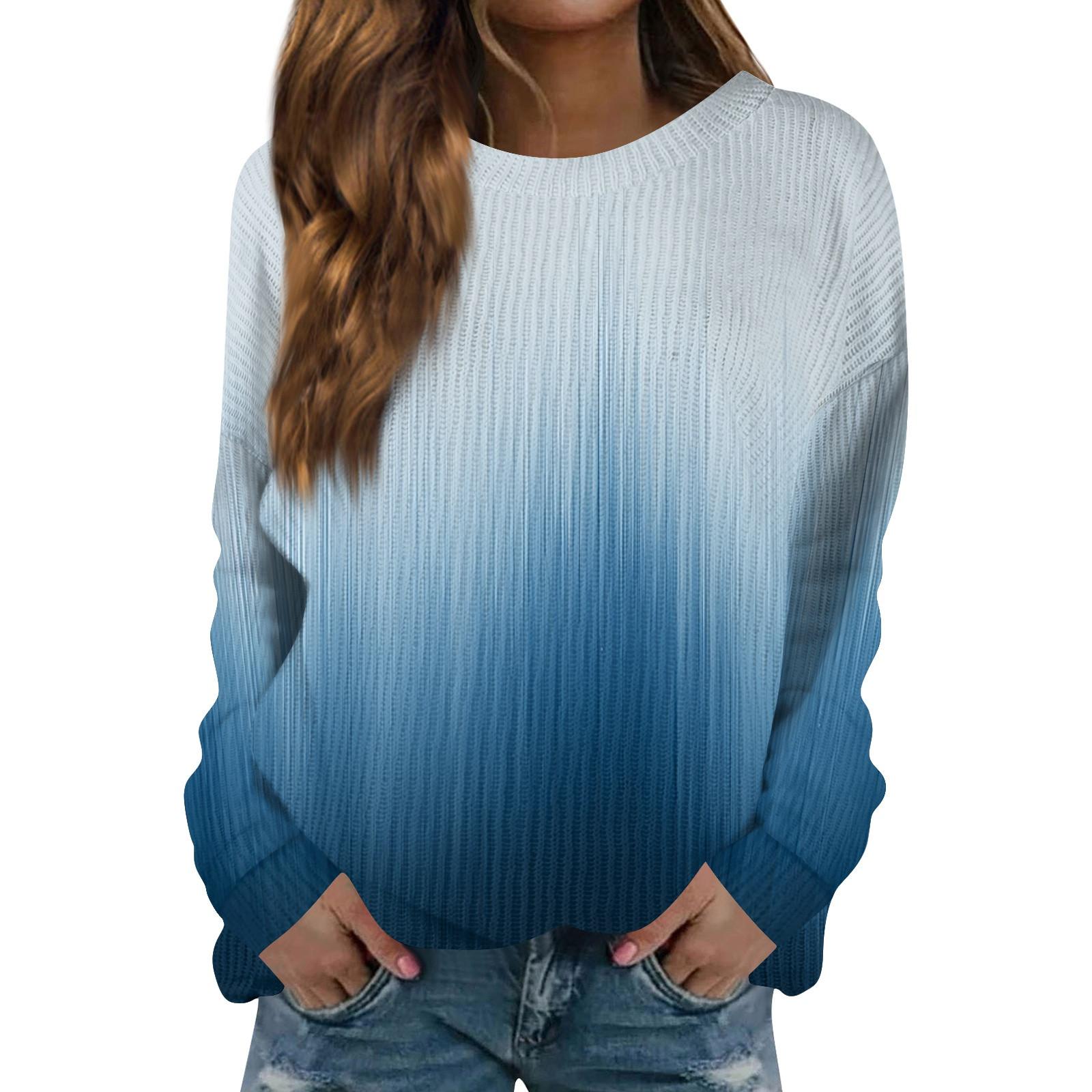 

Женский модный повседневный шерстяной трикотажный пуловер с длинным рукавом и круглым вырезом XL