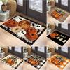 Halloween Holiday Doormat Non-Slip Ghost And Pumpkins Decorative Welcome Mats For Floor, Entryway Rugs Washable