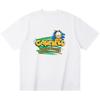 Garfield """FAMOSO IN TUTTO IL MONDO""" T-shirt a maniche corte con stampa di lettere "WORLD FAMOUS", Marchio Streetwear Americano Cotone Pesante Vestibilità Larga Oversize Top per Coppia