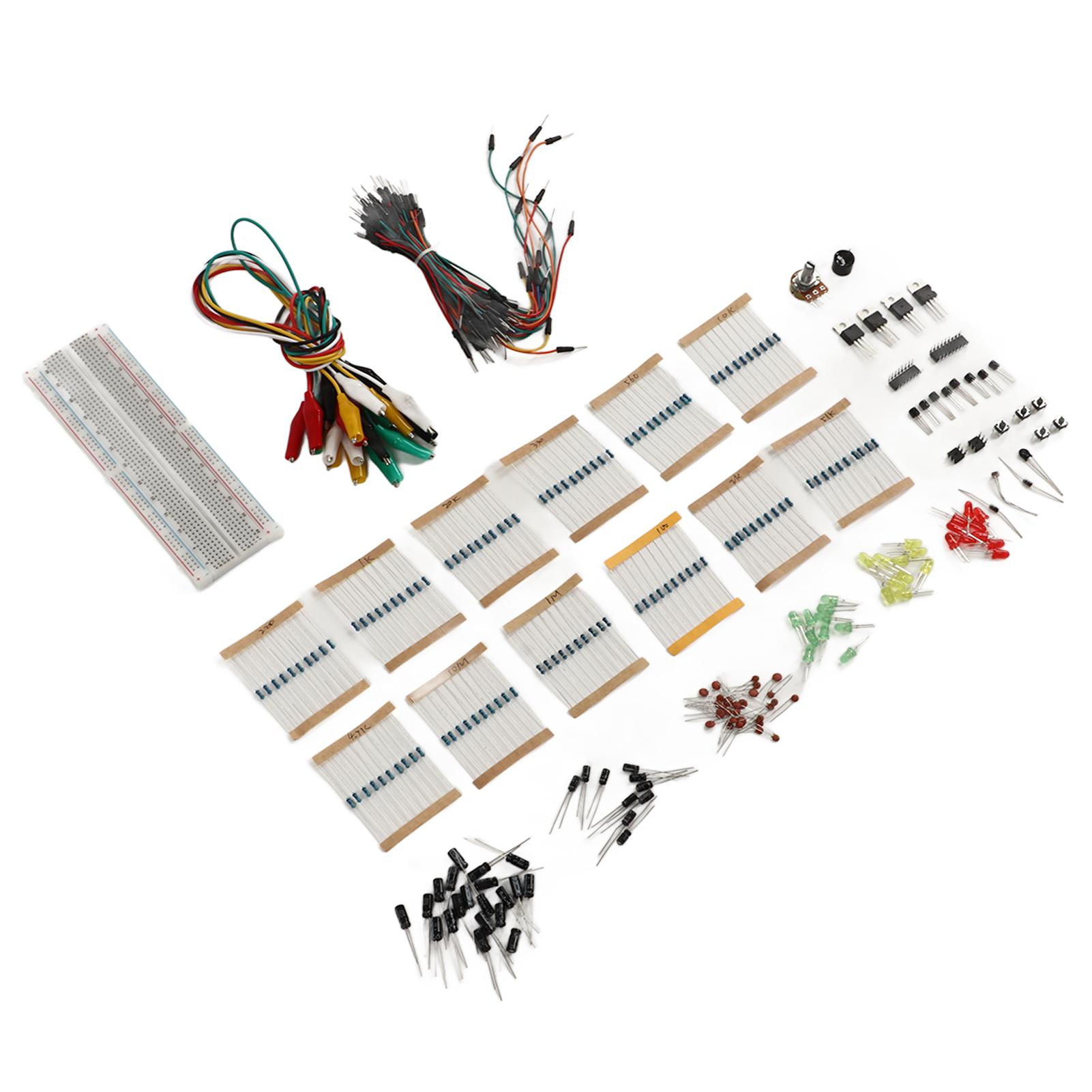 

Electronic Component Assortment Fun Kit Breadboard Buzzer Diode Capacitor Resistor