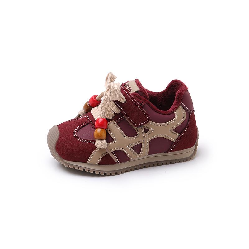 Boys Fleece Sneakers Winter New 1-3-6 Year Old Children Two Cotton Forrest Gump Shoes Kindergarten Baby Warm Shoes