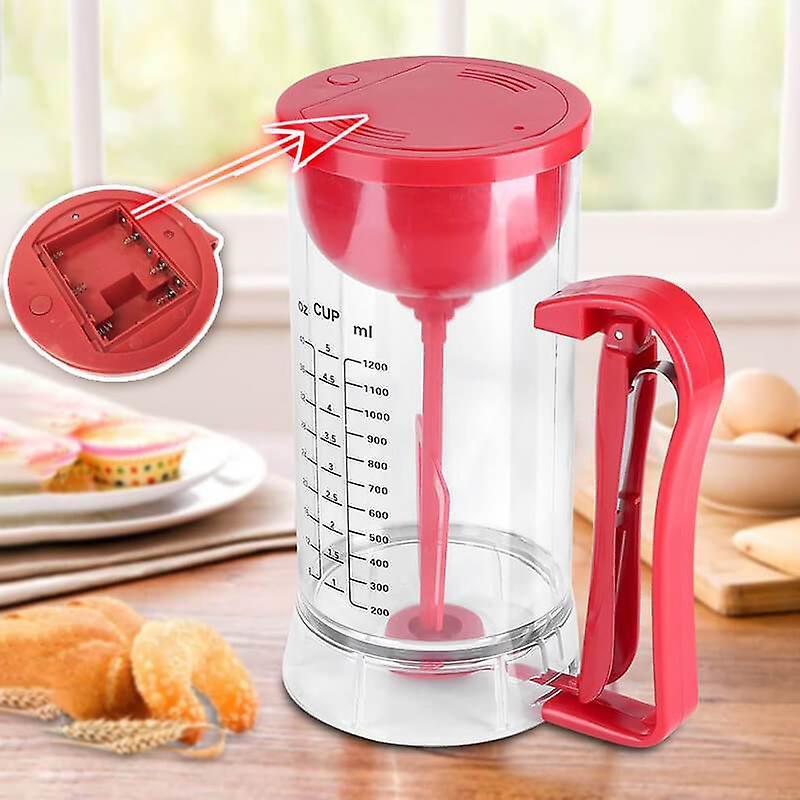 Electric Batter Beater Cordless Electric Pan Cake Cup Cake Waffles Batter Mixer Dispenser Maker