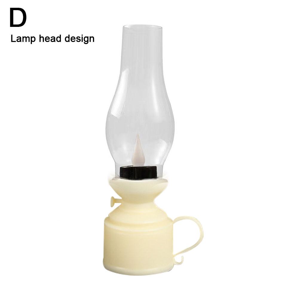 Dekorativer Retro-Kerzenhalter Kerzenständer Lampe mit Knopfzellen-Batterie Tischleuchte Öllampe