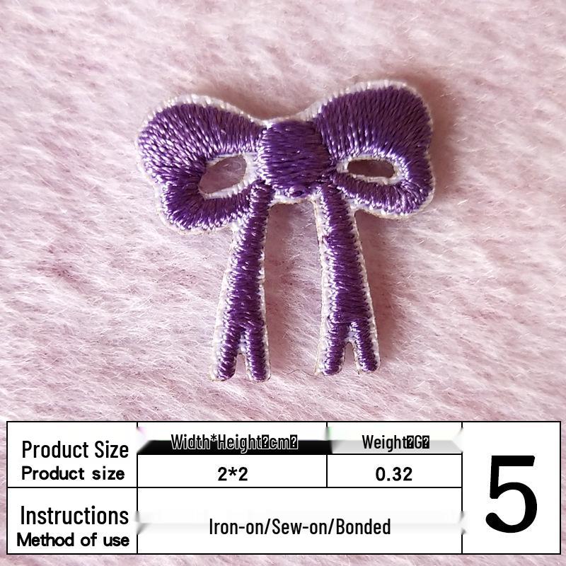 Small Cute Bow Embroidery Iron-On Cloth Patch for DIY Clothing & Accessories
