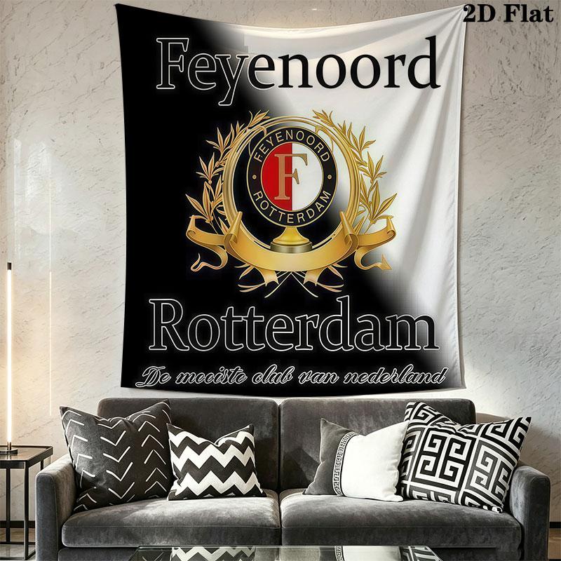 Feyenoord Rotterdam Wall Hanging Printed Fabric Blanket Decorative Tapestries for Bedroom Living Room Home Decor
