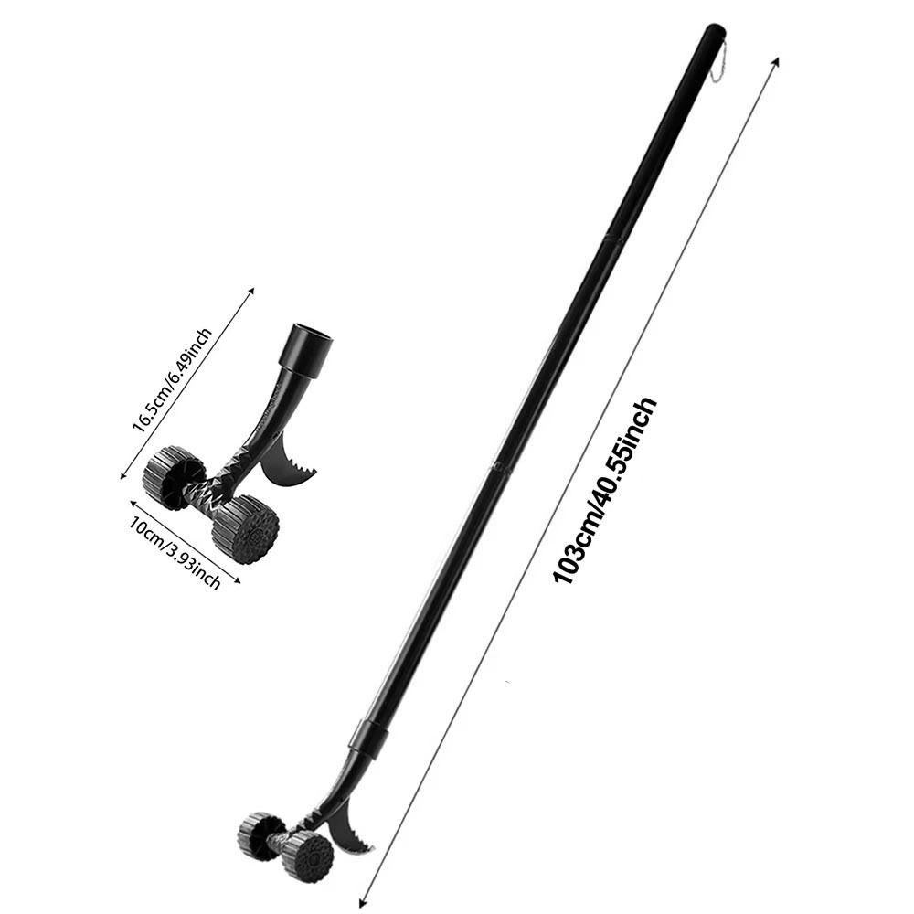 Effective Root Removal Weed Remover Sturdy Clamp Stand-up Weed Puller Weeding Tool with Wheel