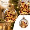 Sports Ball Christmas Tree Ornaments Set Plastic Clear Hanging Balls Holiday Party Decor