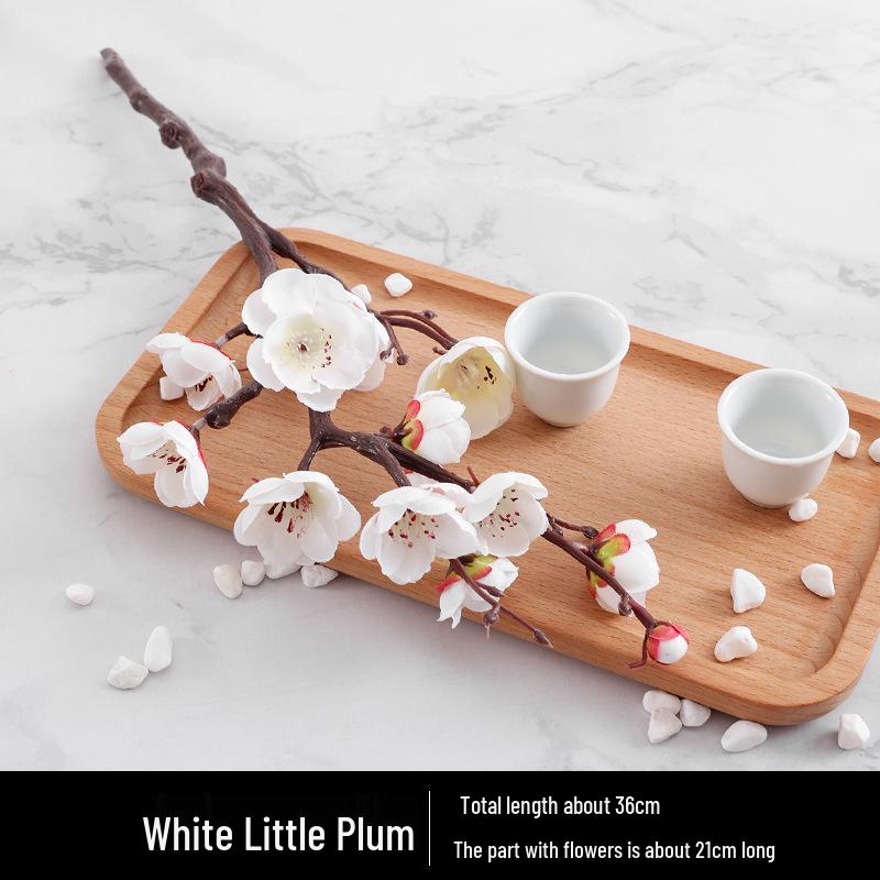 Wintersweet Bonsai Arrangement: Artificial Plum & Peach Blossom Branches for Indoor Living Room Decor