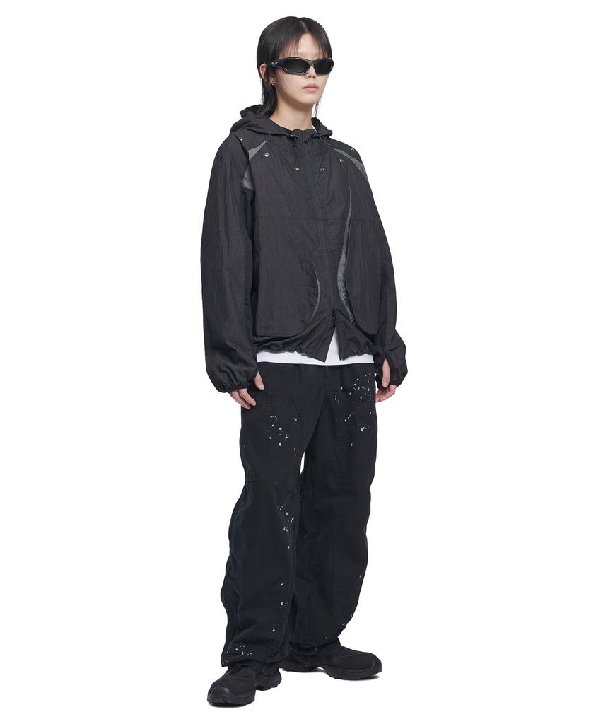 Nomaenyueol Painted Double Knee Pants - Washed Black