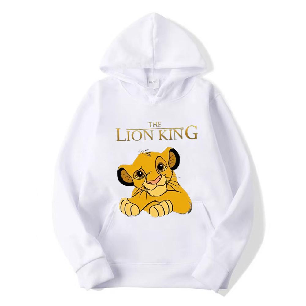 2024 New Disney The Lion King Women's Hoodies Tops Cartoon Fashion Sweatshirt Female Kawaii Clothes Autumn Streetwear Pullover
