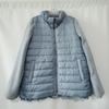 Export Korea Order Tail Goods Stand Collar down Cotton Jacket Women's Patchwork Knitting Imitation Mink Sleeve Short Wooden Ear Heattech
