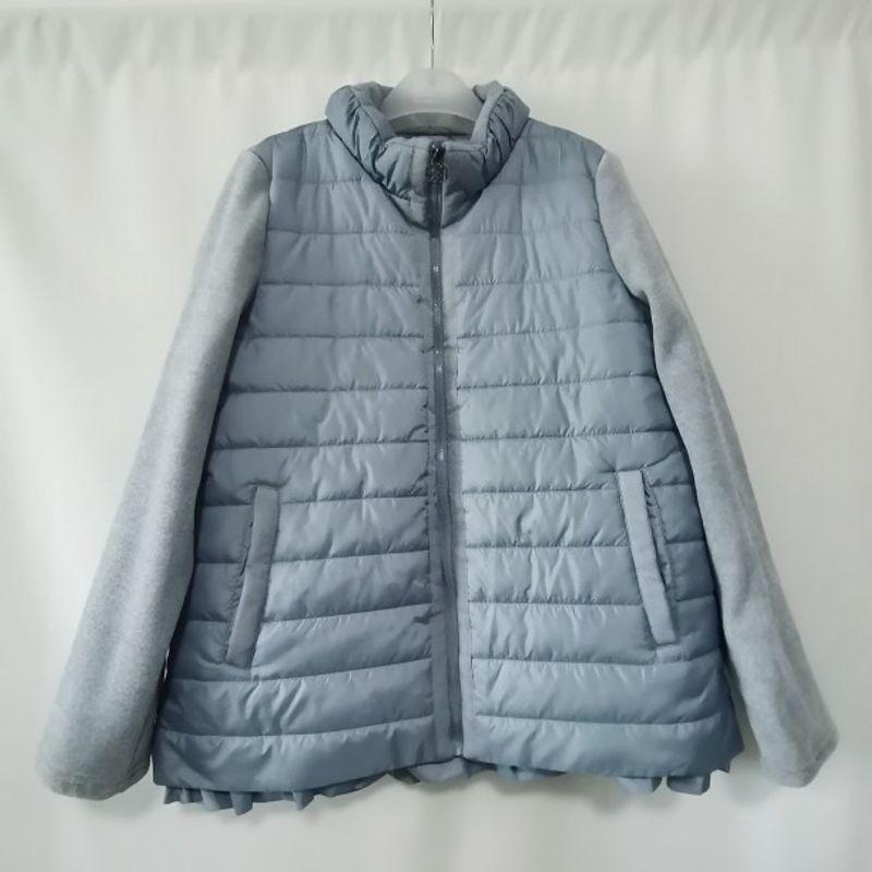Export Korea Order Tail Goods Stand Collar down Cotton Jacket Women's Patchwork Knitting Imitation Mink Sleeve Short Wooden Ear Heattech