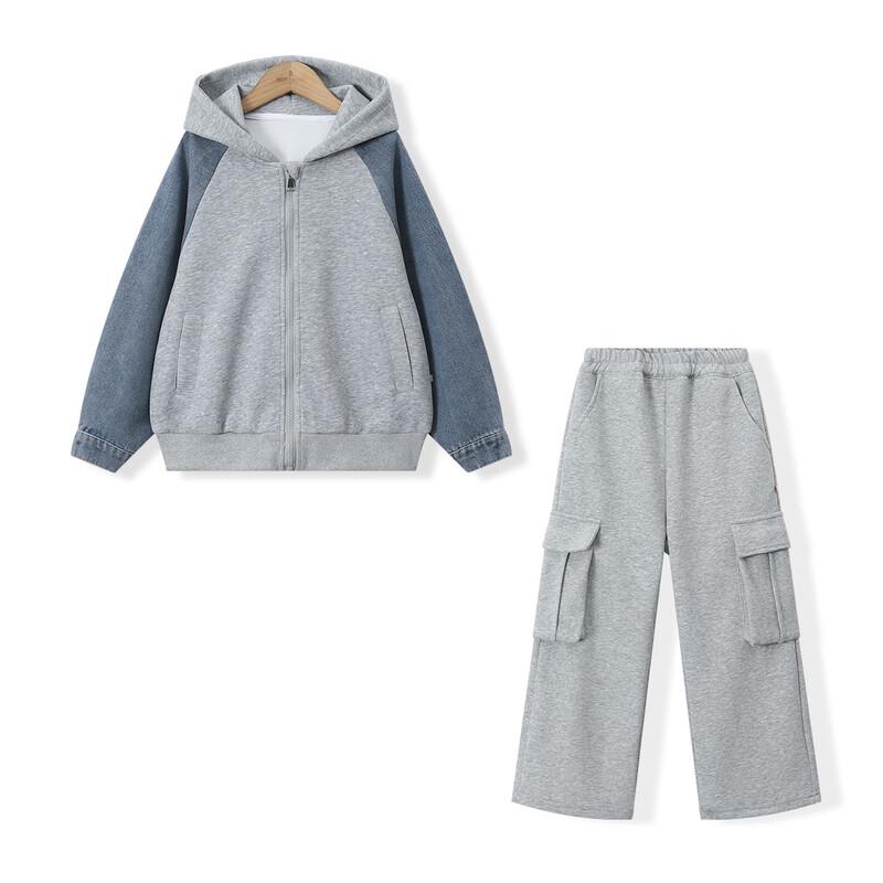

Montagut 2026 Spring Patchwork Denim Casual Kids Set 130