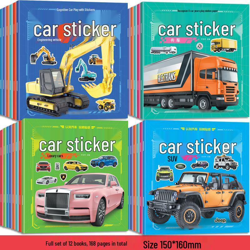Baufahrzeuge Stickerbuch für Kinder - Puzzle & Spielset für Auto-Enthusiasten