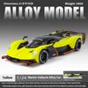 1/24 Martin Valkyrie Model Toy Cars Alloy Diecast Sound Light Doors Opened Pull Back Shock Absorption Toy Vehicles Kids Gifts