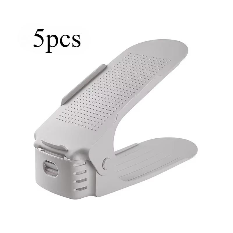 5/10 Stück Verstellbarer Schuhstapler Schuhschlitz-Organizer Schuhschlitz Platzsparer Doppeldecker Schuhregal Halter Für Schrankorganisation