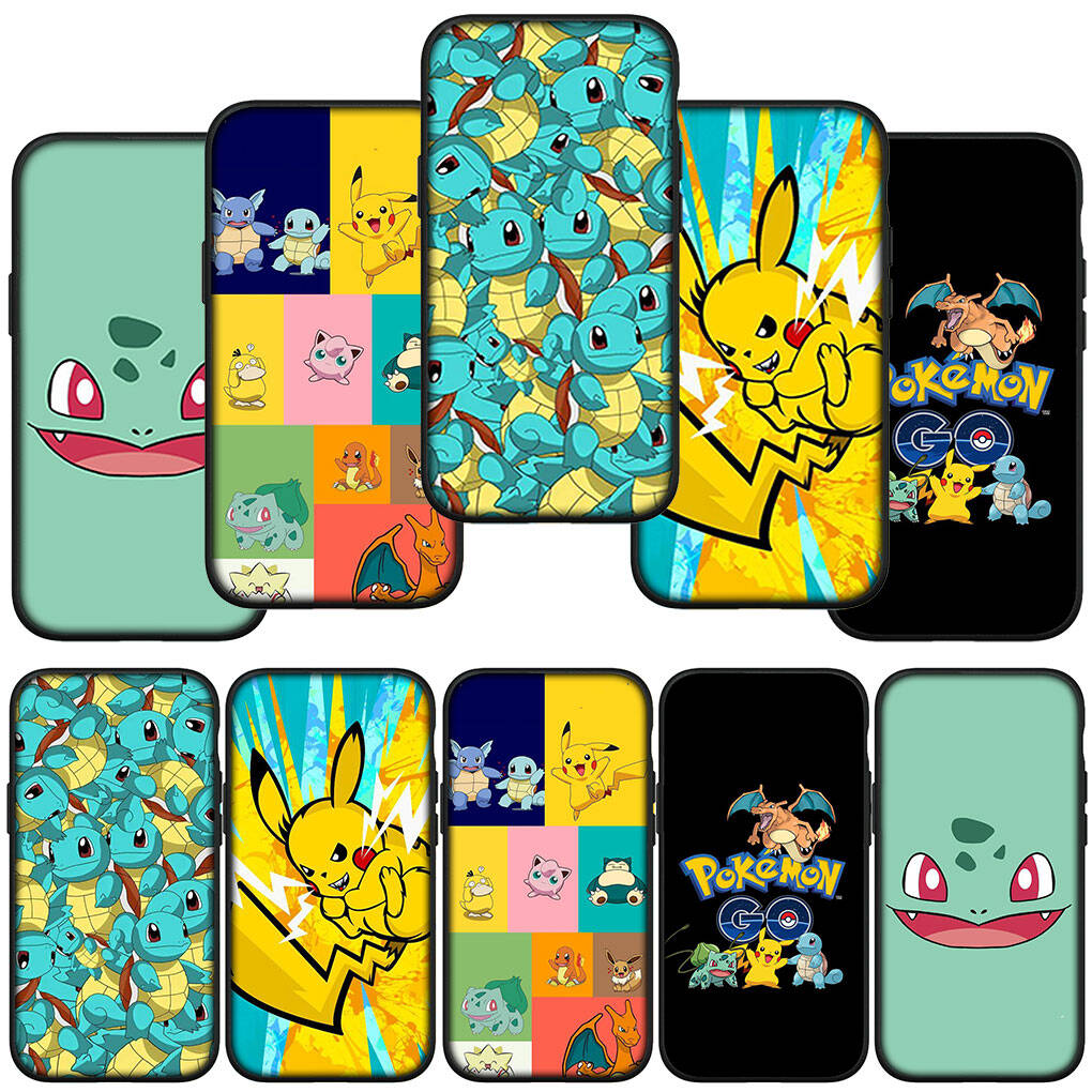 Phone Case for iPhone 17 16 15 Plus Xiaomi Poco F8 F7 X7 X6 M8 C85 C75 Redmi Note 14 12 11 13 Pro Max A4 14C 13C 15C Pokemon GO Pikachu Squirtle Cover