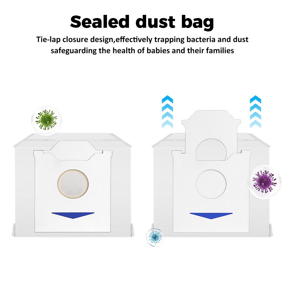 Dust Bags Replacement For Ecovacs DEEBOT N30 Pro N30 Omni N30 Pro Omni Sweeping Robot Vacuum Cleaner Dust Collection Rubbish Bag