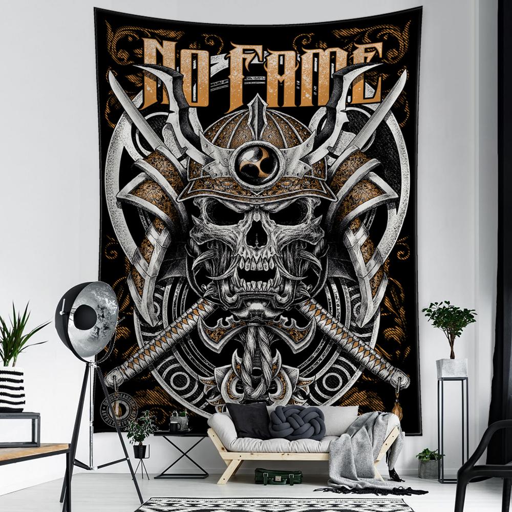 Psychedelic Viking Symbole Wandteppich Hängen Hexerei Hippie Tapiz Wohnheim Hintergrund Stoff Wohnkultur