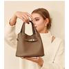 Real Leather Women's Bag, New Lychee Patterned Vegetable Basket Bag, Single Shoulder Crossbody Bag, Women's Armpit Bag, Water Bucket Bag