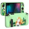 Schutzhülle für PlayVital weiche TPU schlanke Hülle Abdeckung für Switch mit farbigen ABXY-Tastenkappen Switch, [Version Hase&Mädchen]