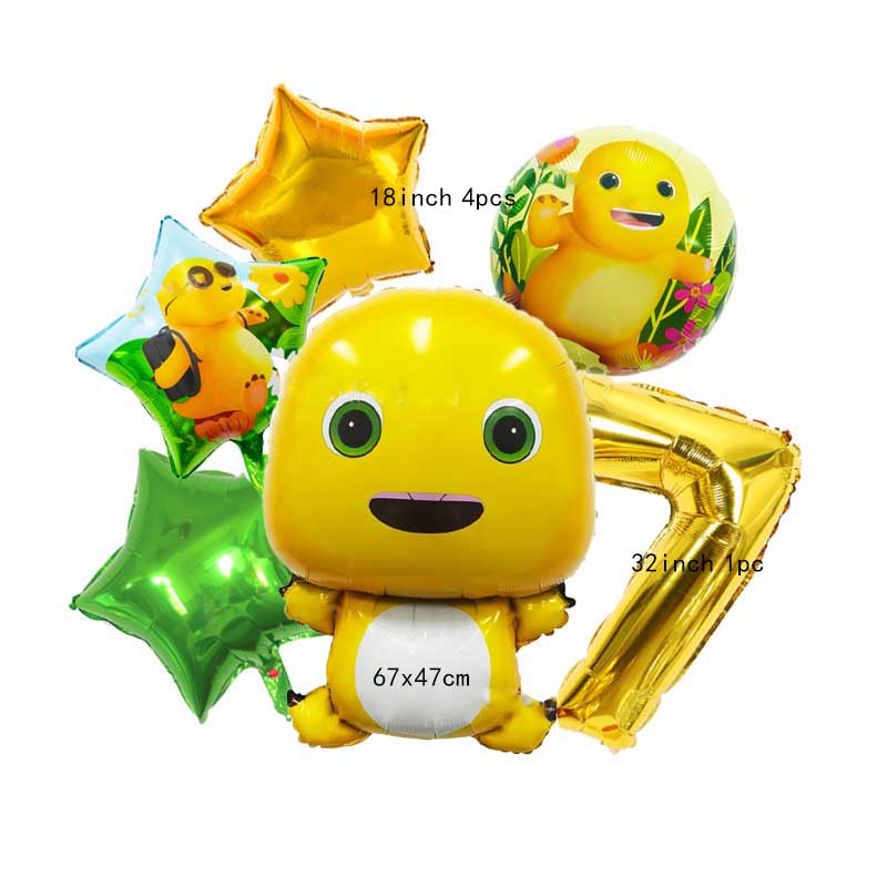 duangduang Cute Yellow dinosaur Balloon Girl Birthday Party supplies Arch Room Home Decoration Boy Gift baby Shower
