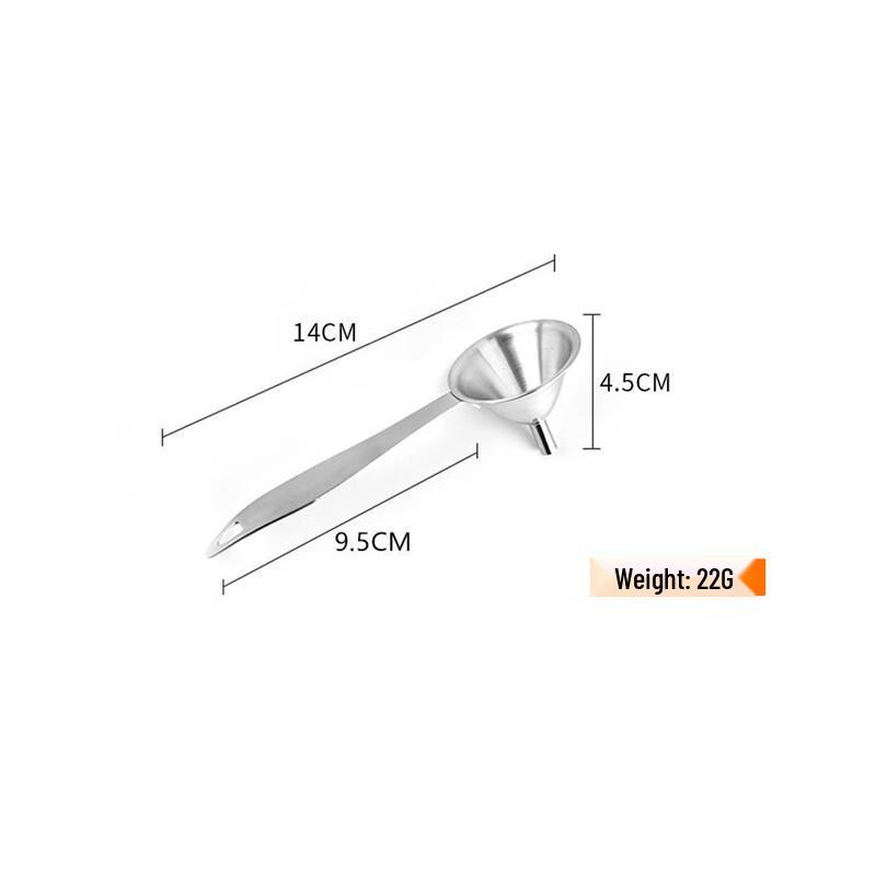 Stainless Steel Long-Handled Funnel & Ladle 3-Piece Set