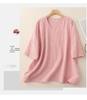 Summer Retro Floral Linen Pullover - Artistic Fresh Five-Sleeve Top