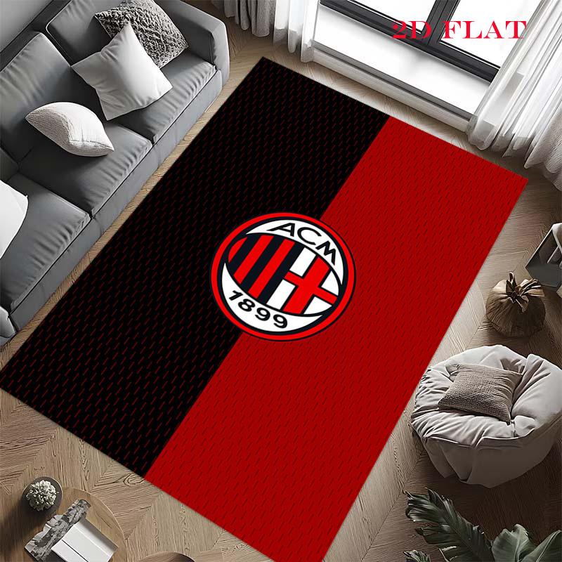 Tappeto Tappeto Logo Milan per Soggiorno Camera da Letto Casa Decorazione Divano, Tappetino Antiscivolo per Giochi Bambini