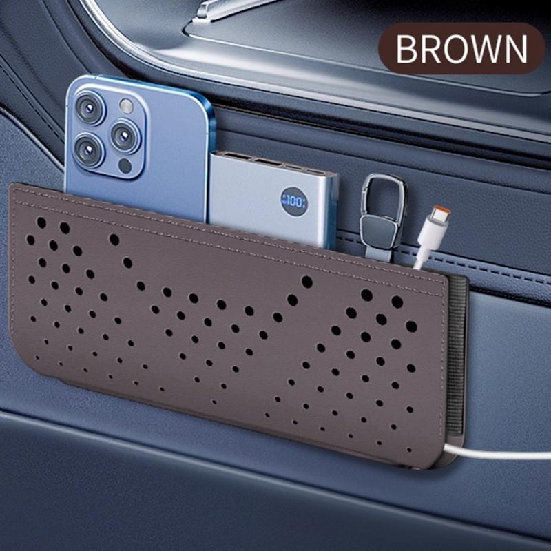 Stylish Vehicle Interior Net Bag Organizers Adhesive Phone Holder and Organizers for Various Vehicles Easy Organization
