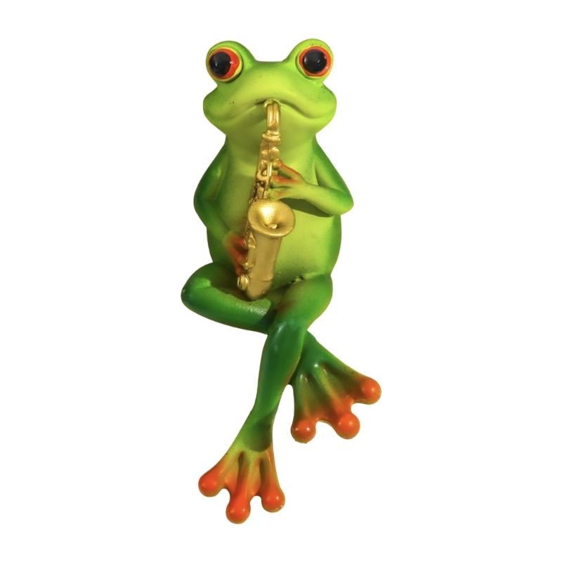 Instrument Frogs Figurines Frogs Statue Garden Decors Landscape Decors Animal Figurines Sculpture Table Centrepieces