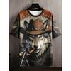 Men's Fashion 3D Printed Men's T-Shirt Round Neck Short Sleeve Trendy Street Wear