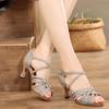 Latin Dance Shoes for Women Adult Sexy High Heels Ballroom Dance Shoes Tango Salsa Heeled 8cm