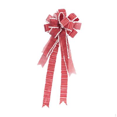 Christmas Tree Topper Bow Decoration Festive Xmas Decor Cute Ornament